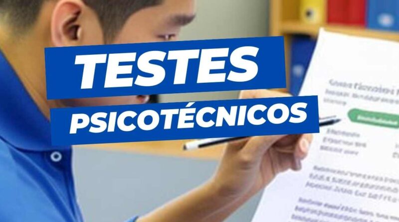 Testes Psicotécnicos, Psicotestes, Provas de Motorista, Teste de Motorista