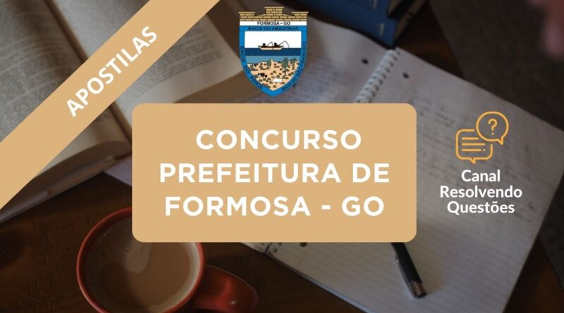 Concurso Formosa, Concurso de Formosa, Concurso Prefeitura de Formosa, Apostilas Concurso Formosa
