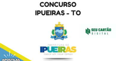 Apostilas Concurso Ipueiras - TO 2024: materiais disponíveis 12 Concurso Ipueiras - TO